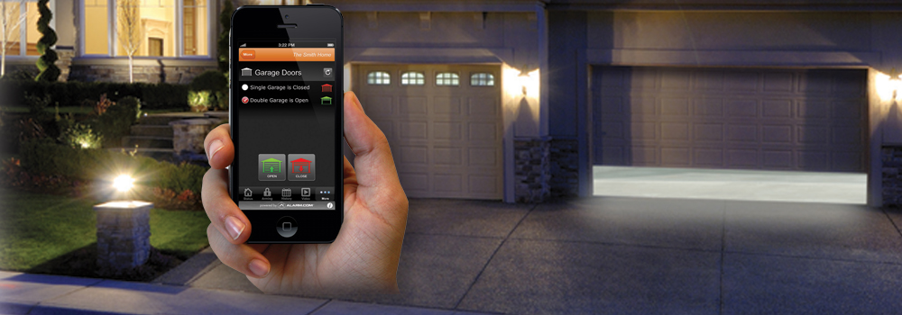 Easily monitor, manage & control your garage door through free mobile apps