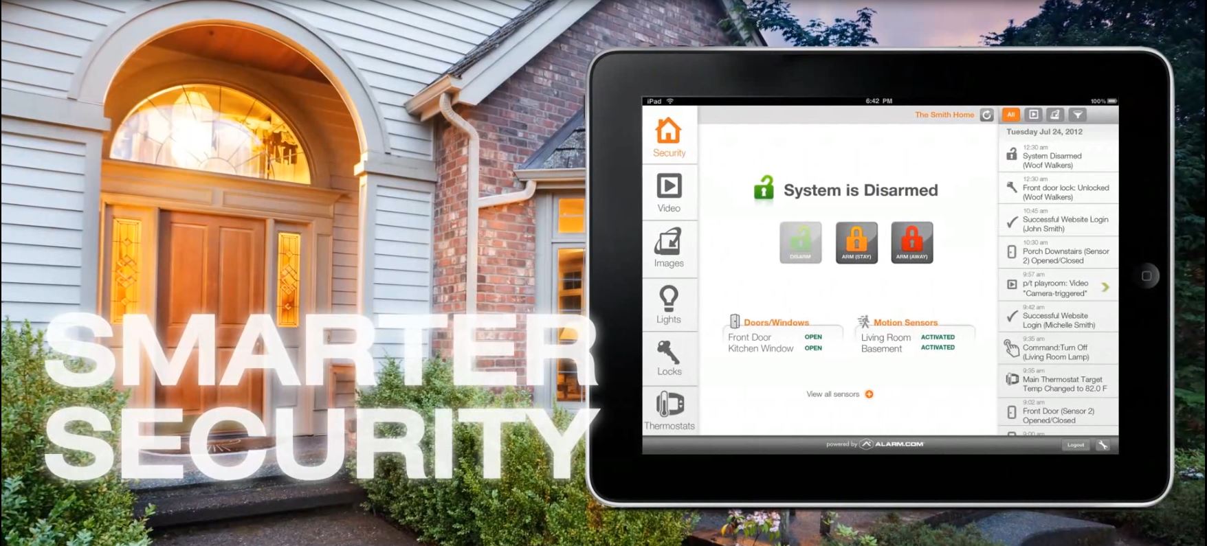 Smarter Security powered by Alarm.com provides another level of security & convenience.